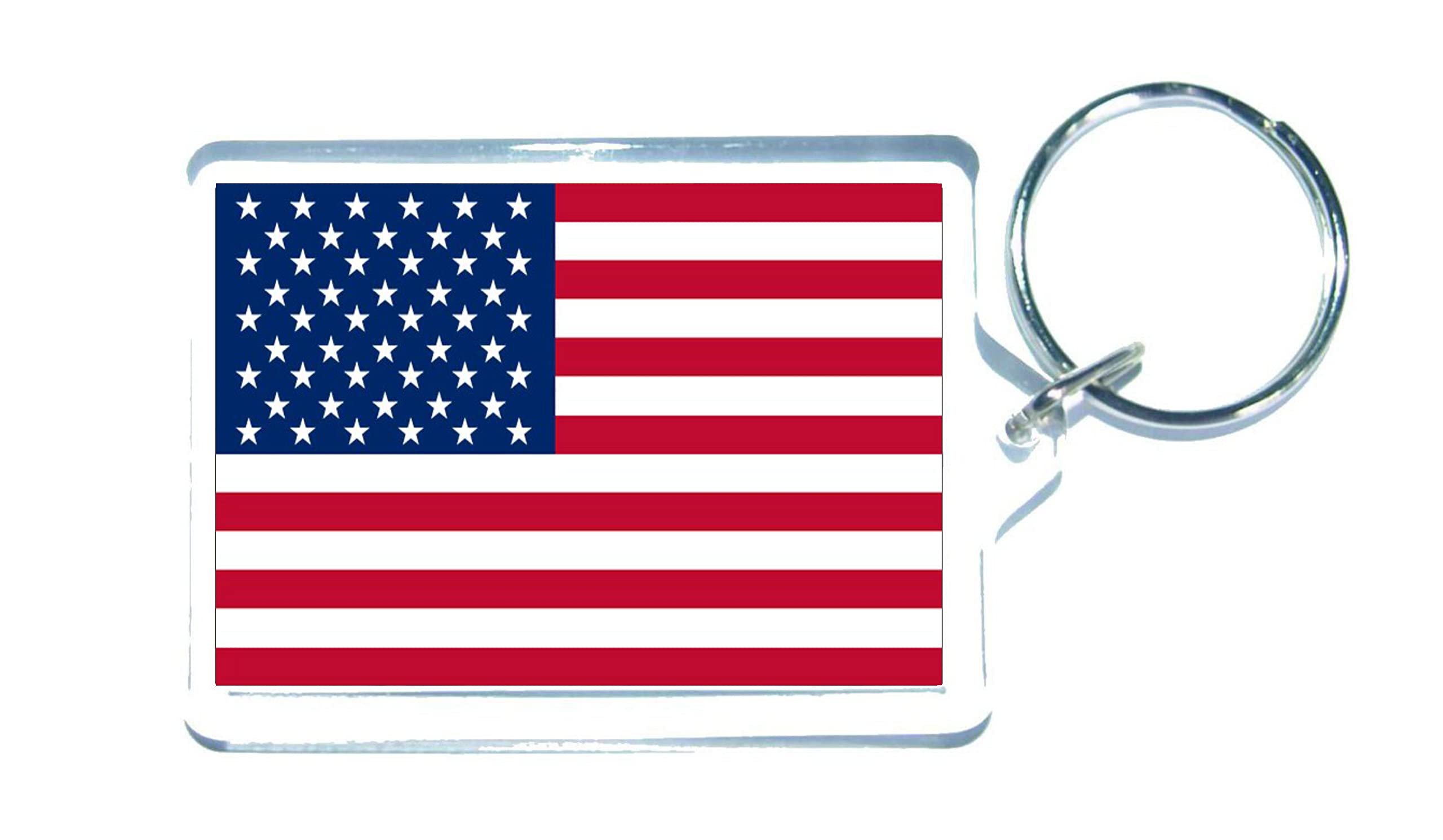 Decalarama American USA Flag Keyring Gift - Cute United States of America Novelty Country Key Fob - Birthday Present - Sadnick Gifts