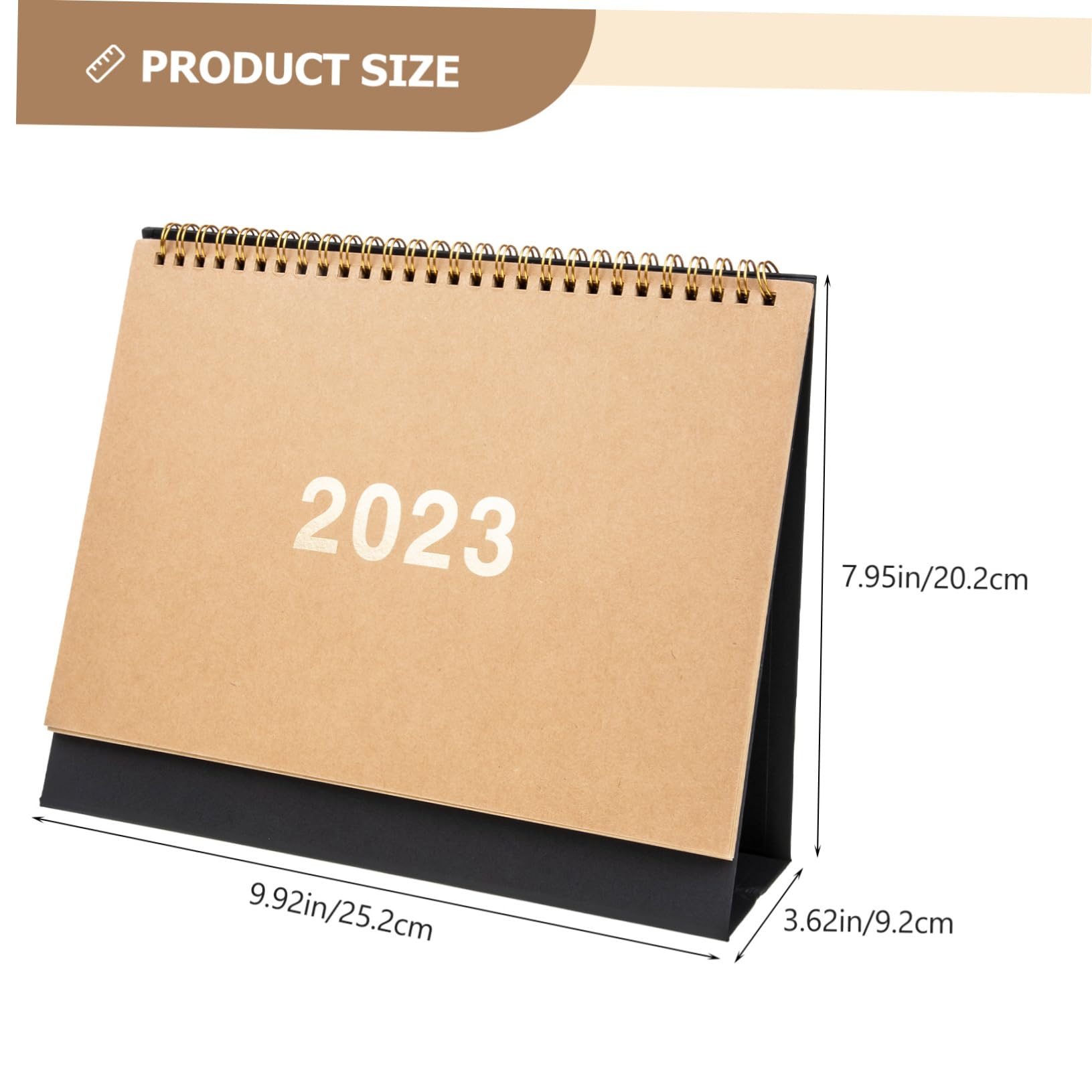Tofficu 3pezzi Calendario Da Scrivania Cartone Kraft Con Design Elegante e Funzionale Per Ufficio e Casa Pianificatore Mensile Pratico e Decorativo