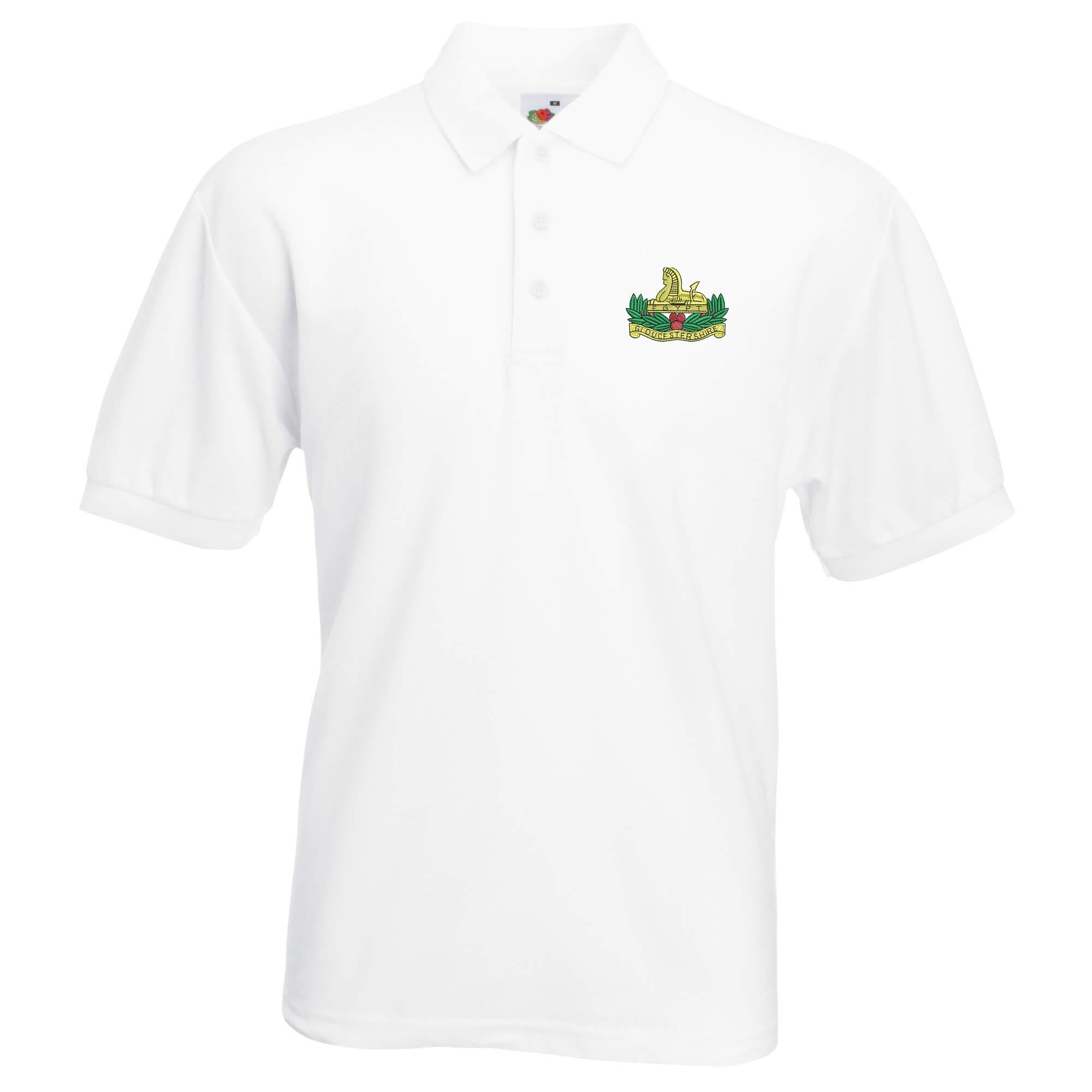 Pineapple Joe's Men's White Gloucestershire Regit Embroidered Polo - Large