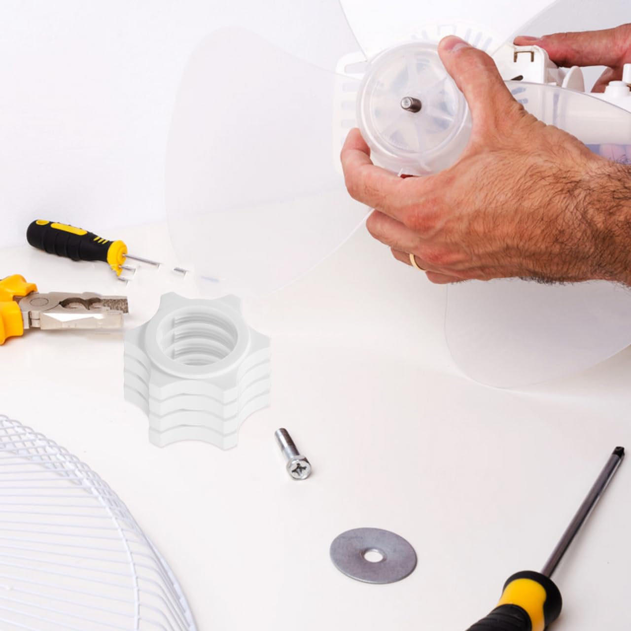 Amosfun Ventilatormuttern aus Kunststoff, 10 Stück, Ersatzzubehör für elektrischen Ventilator, sichere Befestigung, kompatibel mit Tisch- und Bodenventilatoren