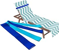 Vista 1 de Paquete de 4 bandas de toalla, bandas de toalla para silla de playa, clips de toalla de goma para silla de piscina, accesorios imprescindibles