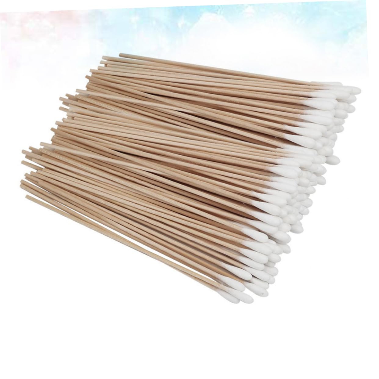 IWOWHERO Long Swab Stick 500pcs 15cm Large Swabs Wooden Handle Multi-purpose for Cleaning
