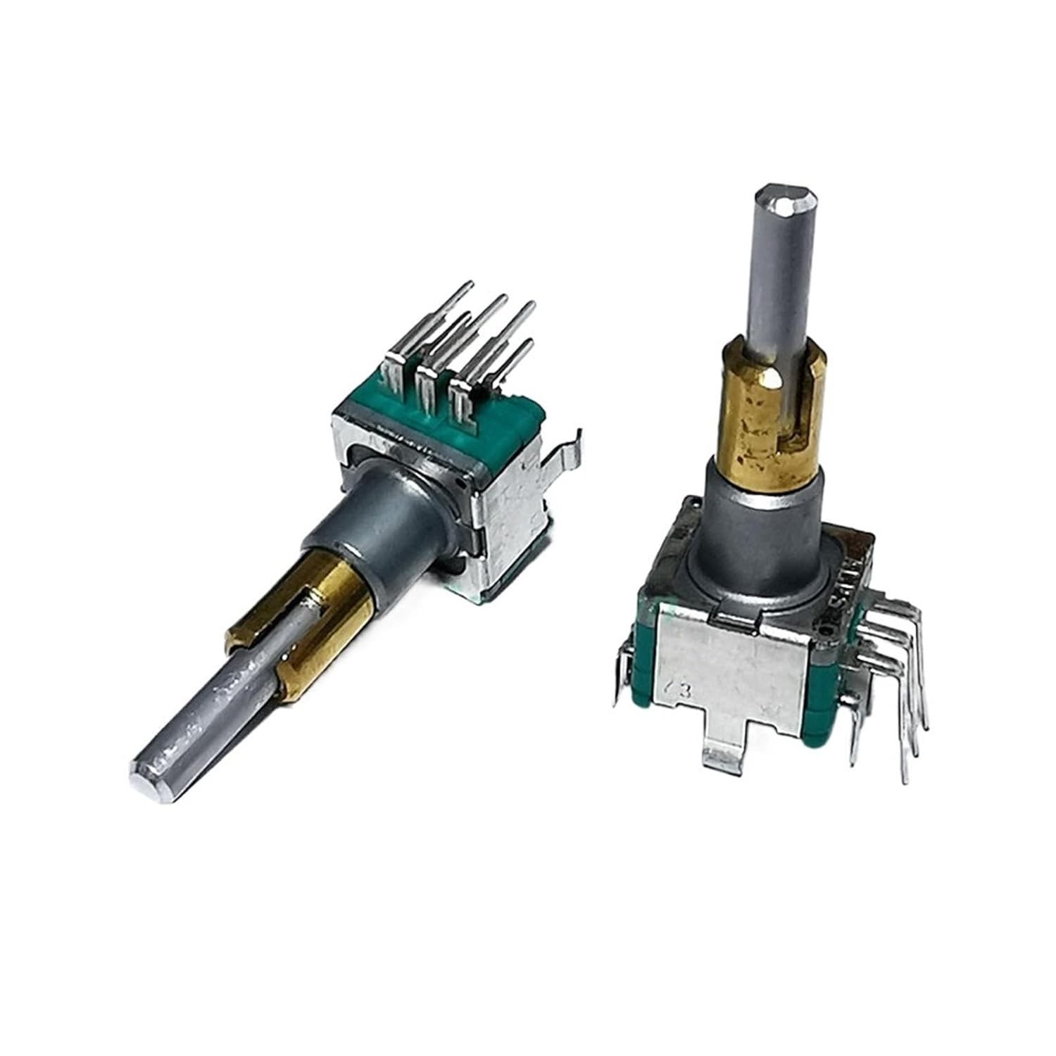 10pcs Dual-Shaft Axis Encoder with Push Button Switch EC11EBB24C03