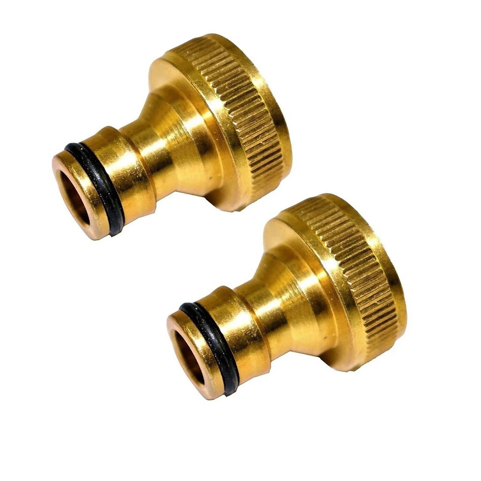 BNGDFDGH Thread Connector Tap Water Pipe Adaptor Brass Connected Faucet Fitting Garden Hose Replacement 2pcs 3/4" 4 * 3cm