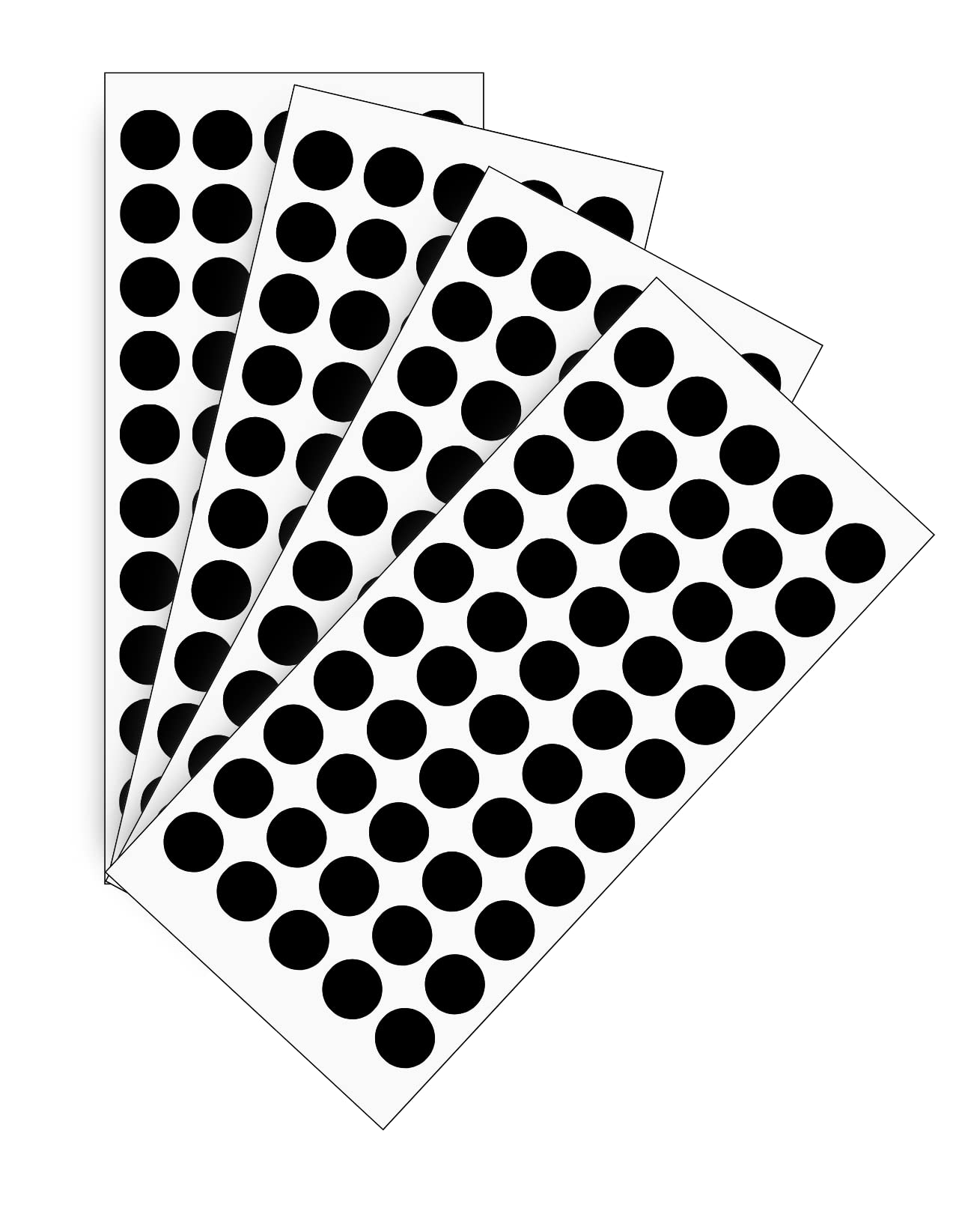 True-Ally 2400 Piece Black Color 12mm (0.5 Inch) Round Dot Sticker Self Adhesive Labels Writable Surface for Kids Activity, File Classification, Calendar Planner (Black)