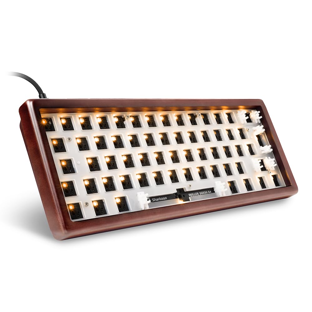 Sharkoon Skiller SGK50 S4 Wood Barebone, RGB Gaming Keyboard