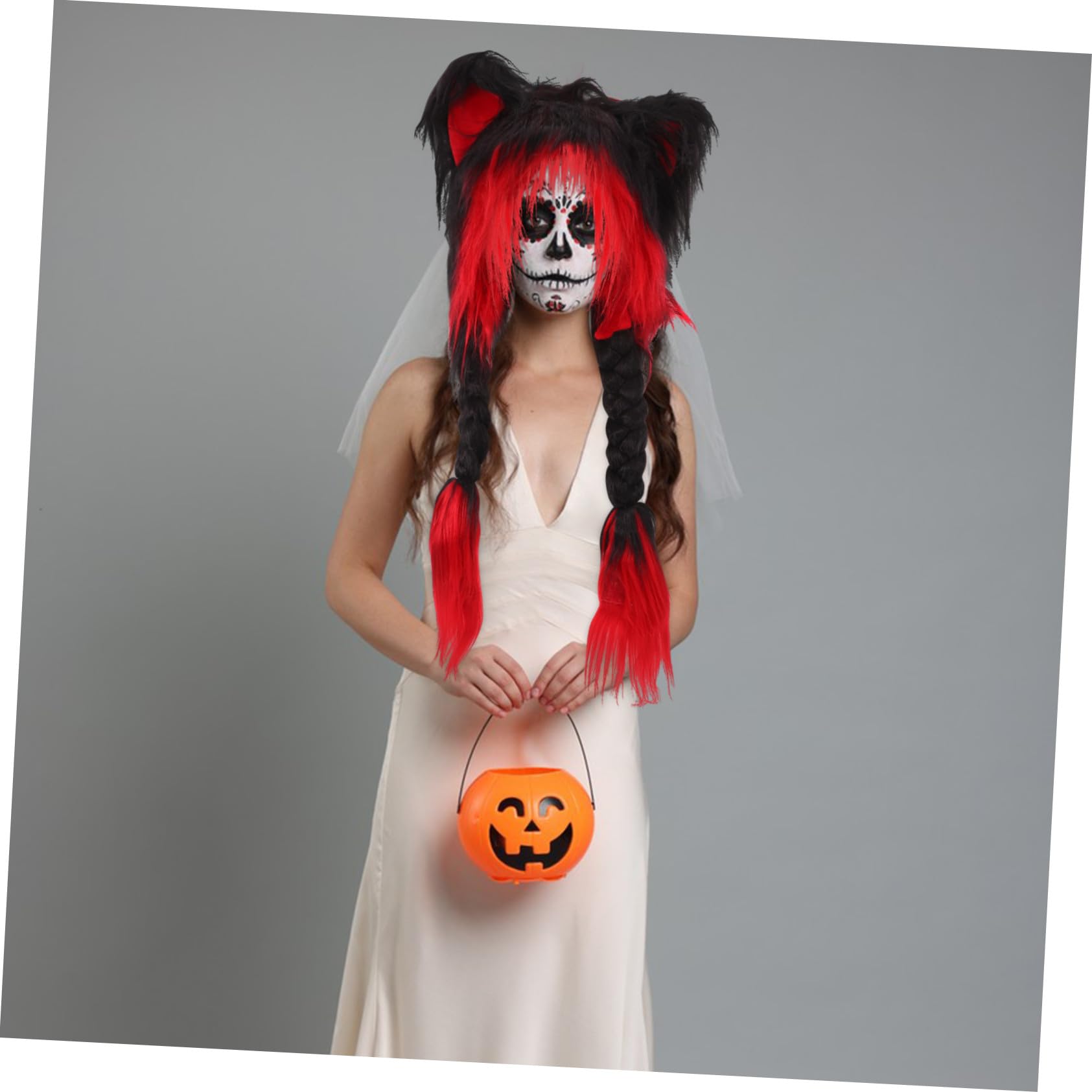 Gorro de Peluche con Orejas de Gato Gorro Cálido y Esponjoso para Mujer Accesorio de Invierno para Halloween Fiesta de Cosplay y Uso Diario Diseño Divertido y para Otoño
