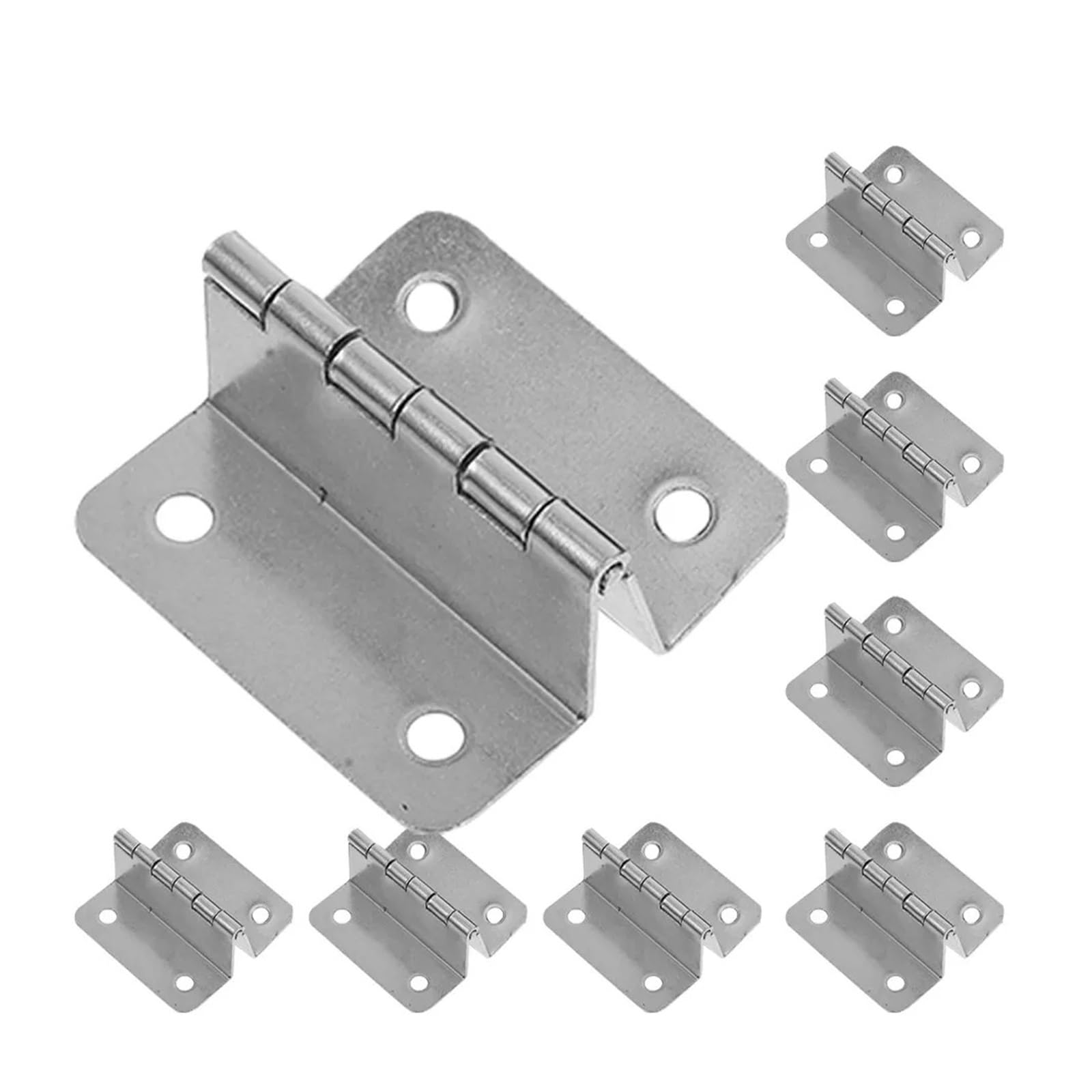 180 Degree Flip Folding Hinge 10pcs Four Fold Bifold Cabinet Door Hinges Right Angle Design 180 Degree Smooth Rotation Heavy Duty Metal for Cupboards for Folding Tables Cabinets Wardrobes