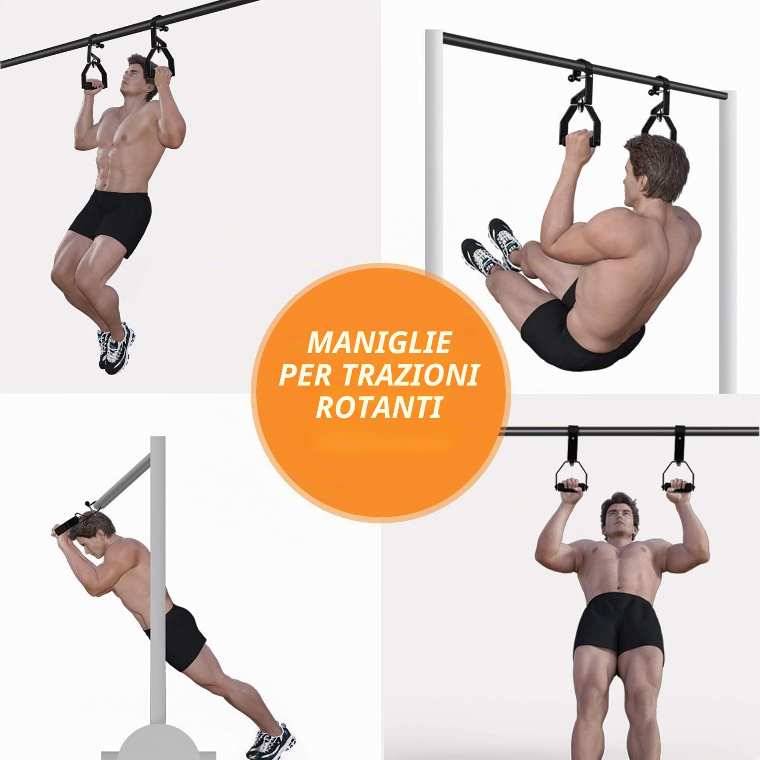 Yes4All Barra per trazioni da parete, multifunzione, da parete, per allenamento a casa, palestra, allenamento della forza