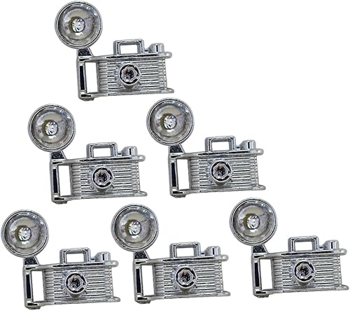 6 piezas Mini Retro Cámara de Muñecas Accesorios Pequeña Decoración de Casa Miniatura Vintage Modelo de Cámara para Playhouse Sala Dormitorio Diseño