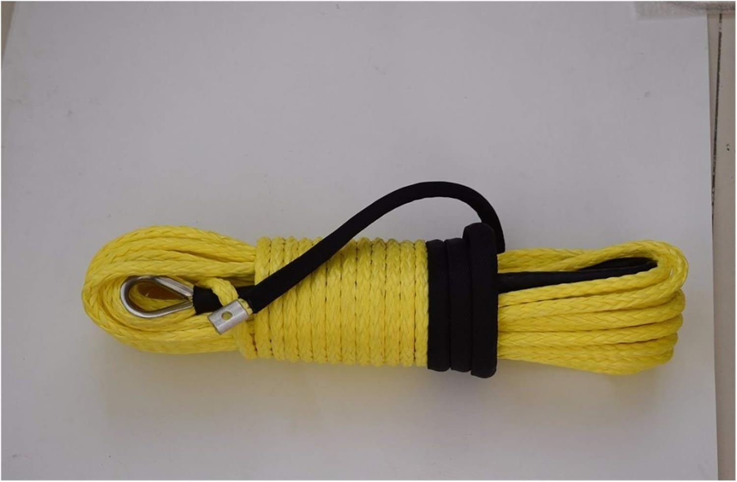 Winch Rope Yellow 3/8" 100ft Synthetic Winch Rope Replacement Winch