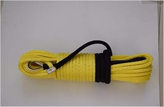 Cable de cabrestante Línea de cabrestón ATV amarilla de 10 mm * 30M, cable de carretera, cable de cabrestante sintético, cable de cabrestante de 3/8 x 100, cuerda de remolque Gran Apariencia y Compati