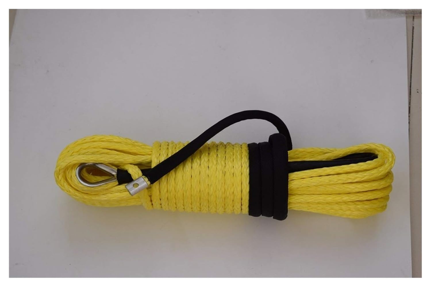 Yellow 10mm*30m ATV Winch Line,Off Road Rope,Synthetic Winch Cable,3/8 X 100 Winch Cable,Towing Rope