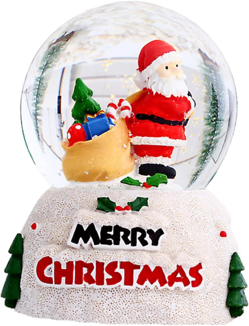 Ciieeo 1pc Santa Claus Crystal Tabletop Decoration Festive Adornment for Christmas Parties Holiday Gatherings and Home Decor for