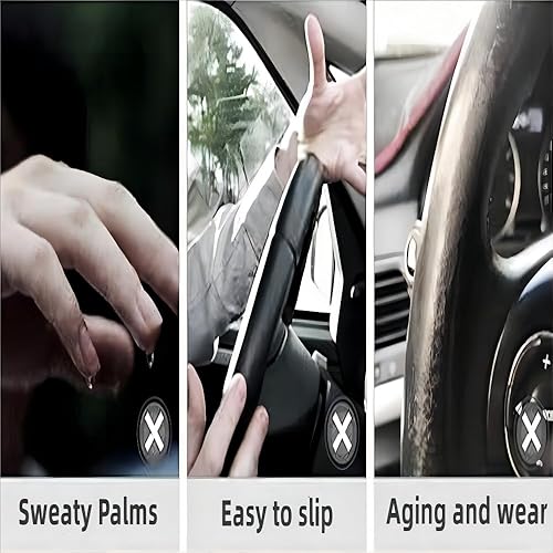 Miniatura 3 de Bling Microfibe - Funda de cuero suave para volante, con diamantes de imitación brillantes y coloridos con purpurina para mujeres y niñas, tamaño