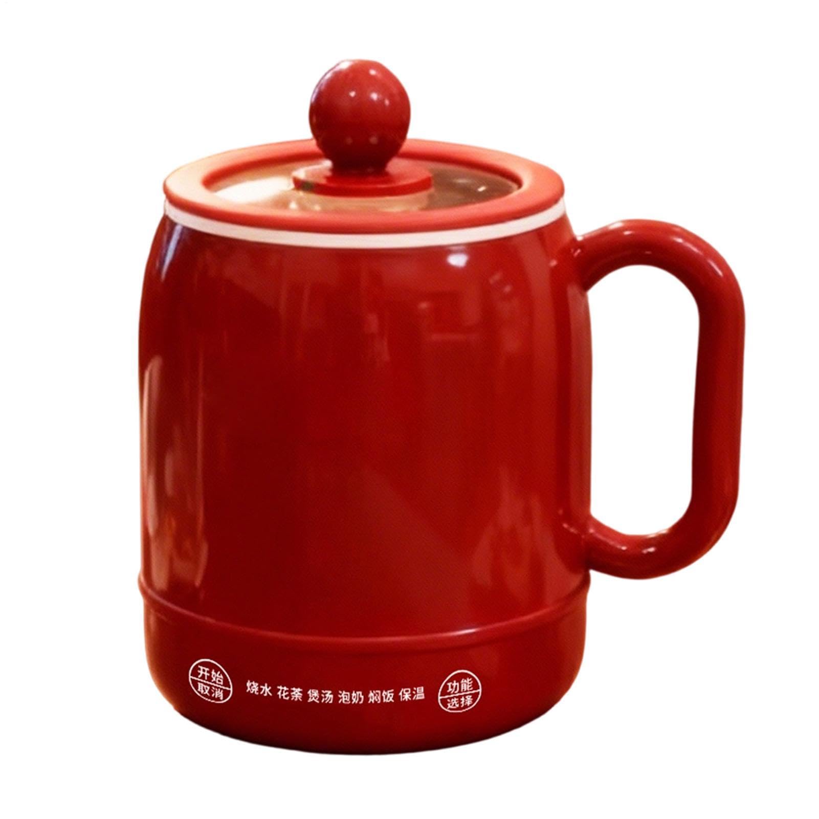 Mini pentola a cottura lenta , 800 ml, in ceramica, antiaderente, con manico ergonomico | Pentola portatile e scaldavivande per porridge, tè al latte, casa, cucina, appartamento, viaggi, campeggio, viaggio su strada