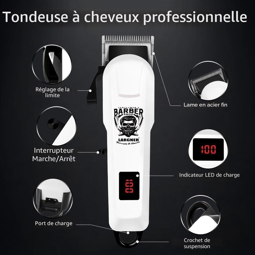 Tondeuse à cheveux professionnelle pour homme – Kits et ensembles de tondeuse à barbe, rasoirs électriques, tondeuse à cheveux et tondeuse en T en céramique, pour tondeuse de barbier