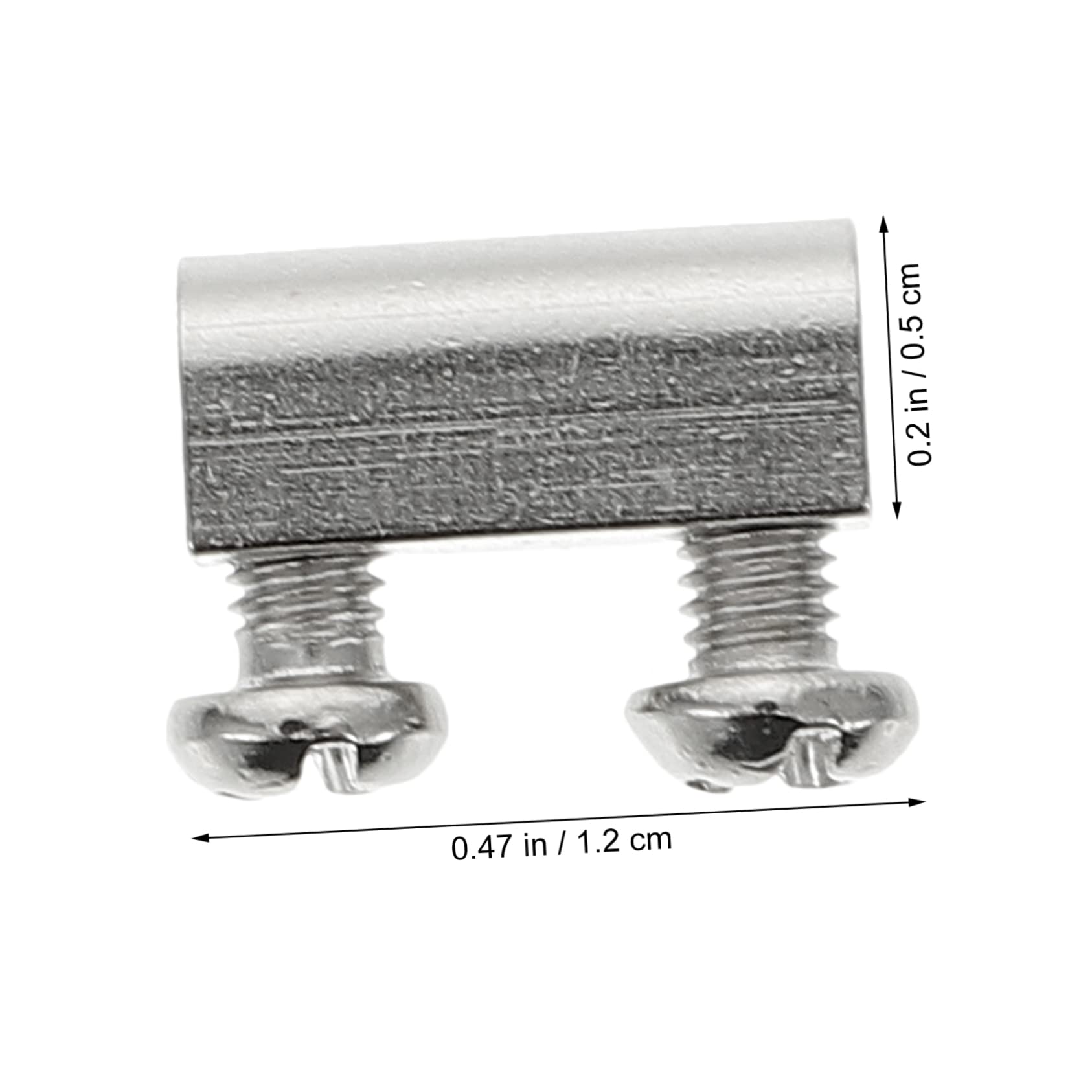 Unomor 20Sets Double Sided Wire Rope Clamps Cable with Screws for Secure Cable Locking and Wire Management Per