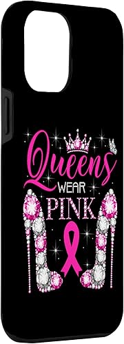 Miniatura 3 de iPhone 12 Pro Max Queens Wear Rosa Concientización del Cáncer de Mama Estuche con Cinta Rosa
