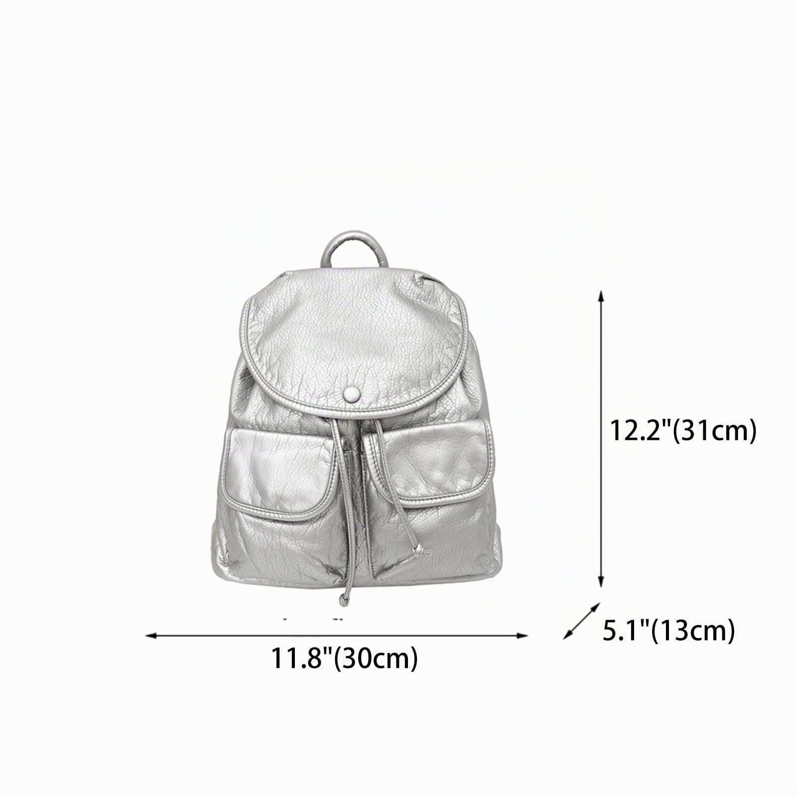 DEERWORD Mujer Bolsos Mochila Casual Bandolera Marca Mediano Antirrobo Italianos PU Cuero 82120 1 piezas Piszkosfehér V1