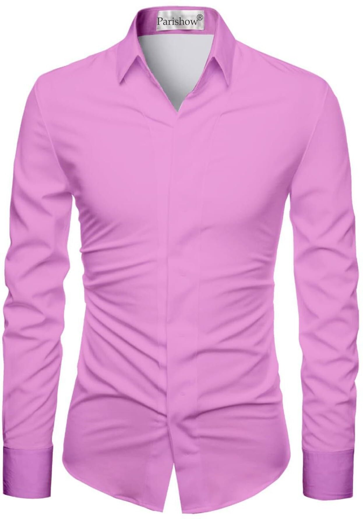 Polycotton Solid Shirt Fabric (Unstitched) PJE-UShirt Pinky-1-image-48