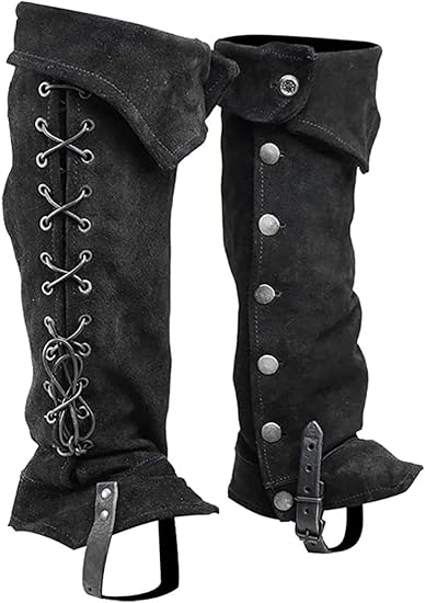 Scaldamuscoli Uomo Effetto Pelle Scamosciata - Per Costumi Pirata, Medievale E Steampunk - Foto 6