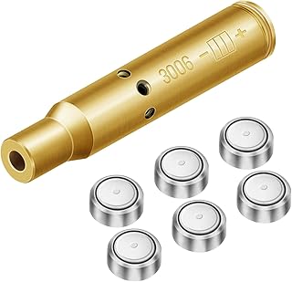 30-06 25-06 and 270 Cartridge Bore Sight Red Laser Zeroing Bore Sighter 30-06 Cartridge Boresighter with Batteries - Theopot