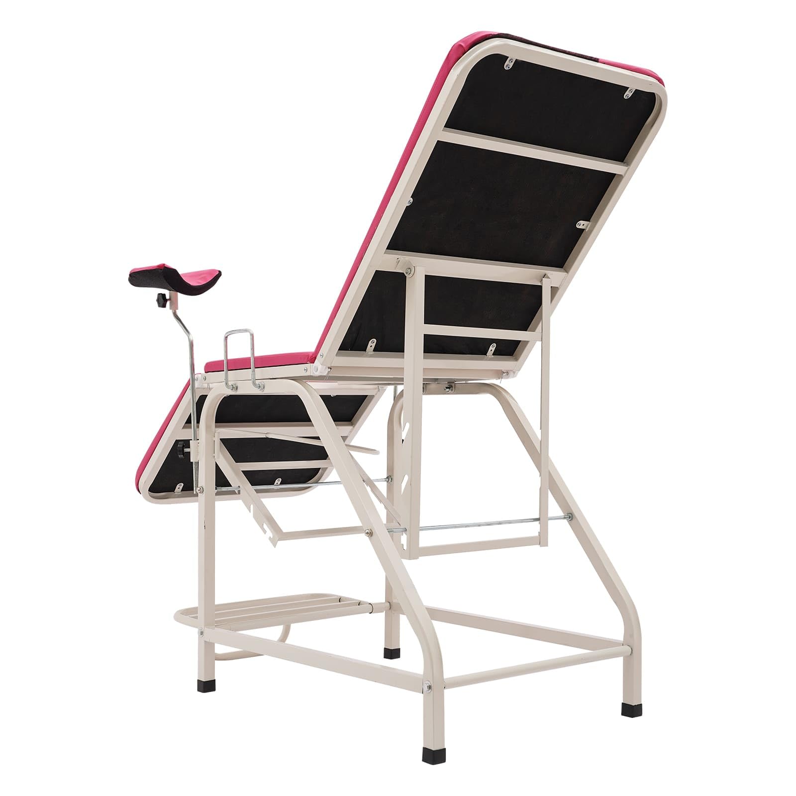 Silla/Cama de Examen Ginecológico para Sala de Parto, Ángulo Ajustable, Reposabrazos Ajustables en Altura, Capacidad de Carga 150 kg, Ideal para Hospitales y Clínicas (Rosa)