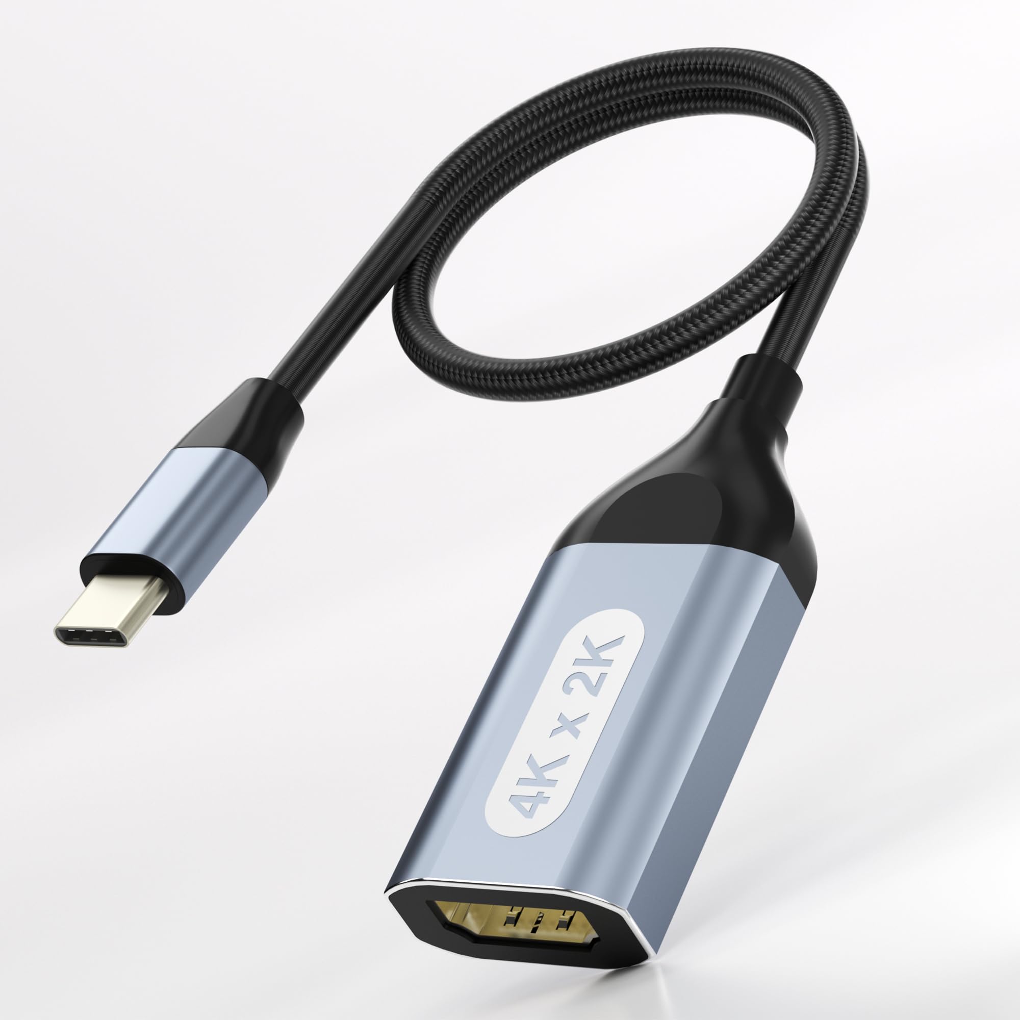Adaptador USB C a HDMI 4K, convertidor Thunderbolt, adaptador USB tipo C a HDMI para laptop MacBook Pro/Air, iPhone 16/15 Pro Max, Dell XPS, HP, Thinkpad, Surface, etc.