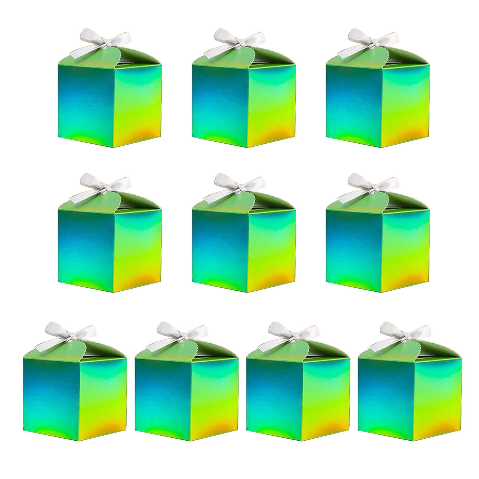 Buxuaaaa Yellow Green Gift Box 10Pcs Color Glittering Gift Boxes With Lid Perfectly For Enhancing Presentation At Any Event Color Glittering Boxes