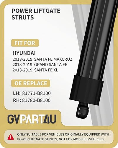 Miniatura 10 de GVPART4U 6891009120 Actuador de puerta trasera eléctrica Toyota Highlander 2014-2019 puntales de elevación de escotilla trasera 1 par maletero