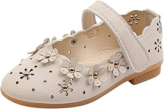 Sandálias de princesa para meninas, sapatos de flores, sandálias vazadas, sola macia, sandálias de princesa para meninas Mary Jane