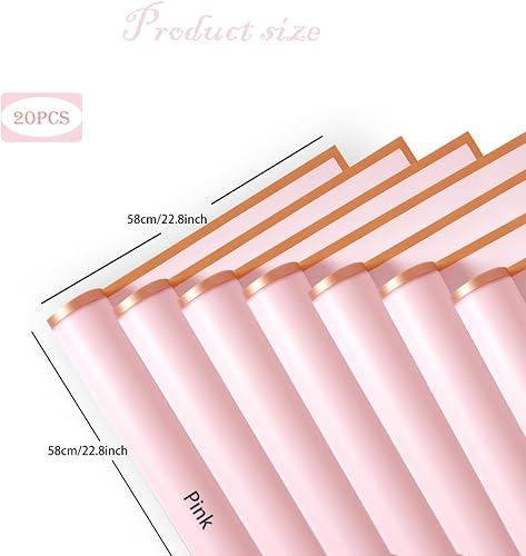 Miniatura 8 de EMITAOHWF 20 hojas de papel de regalo de flores, borde negro y dorado, impermeable, papel de regalo para flores, papel de regalo para manualidades,