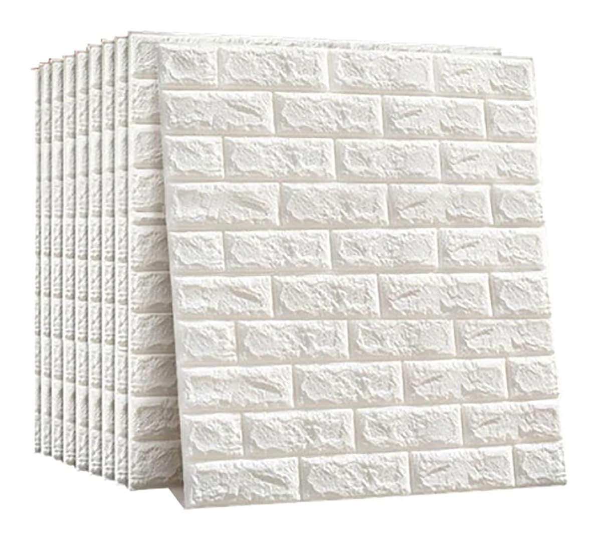 XAVRY 3D Brick Wallpaper for Wall PE Foam Wall Stickers Self Adhesive DIY Wall Decor (70 x 77cm, Appx.) (White, 5) (B0CGD24G98) Amazon Price History, Amazon Price Tracker