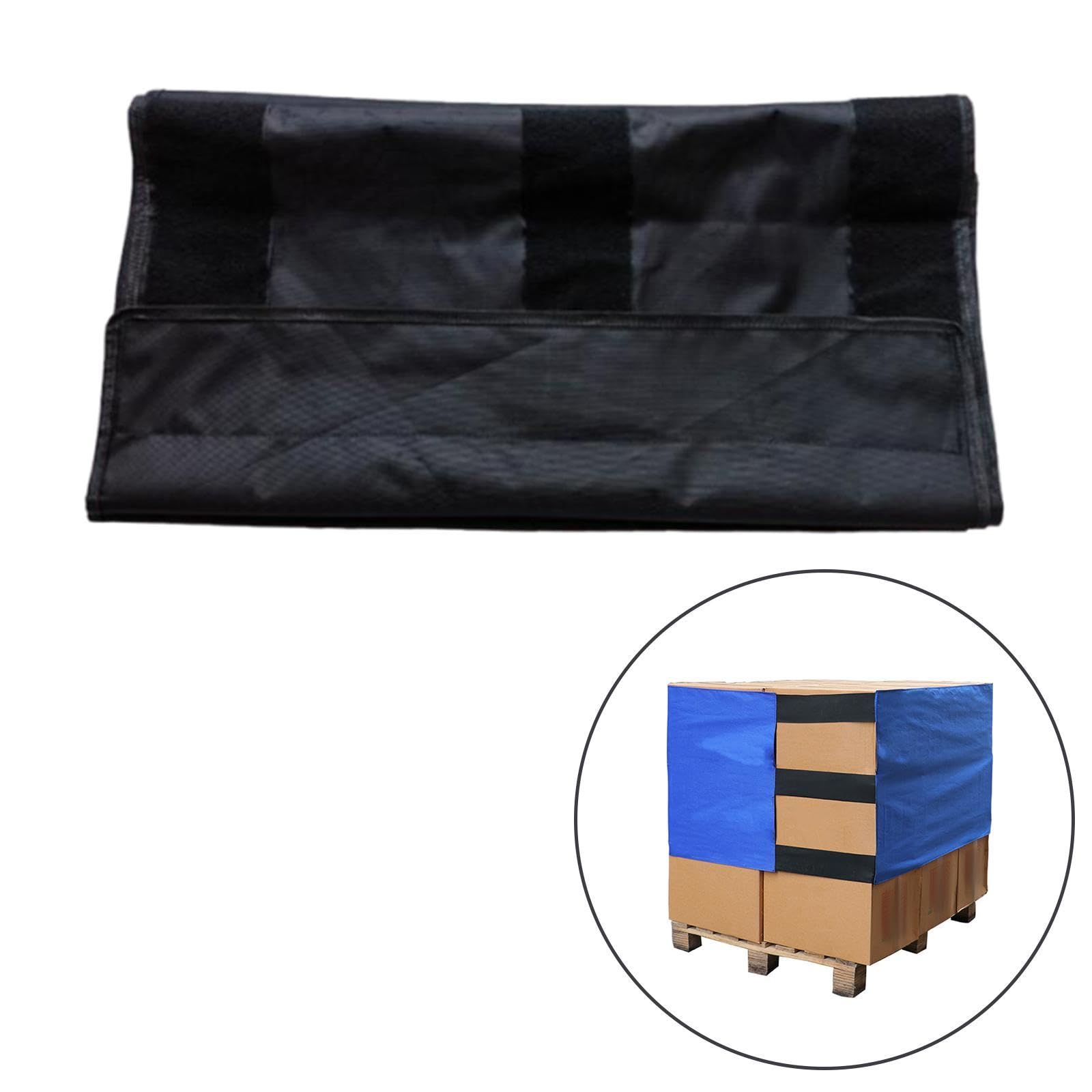 Fascia Professionale per Fissaggio Pallet in Oxford Anti-graffio con Gancio Robusto Adatta per Trasporto E Deposito, Nero, 70 Cm X 460 Cm
