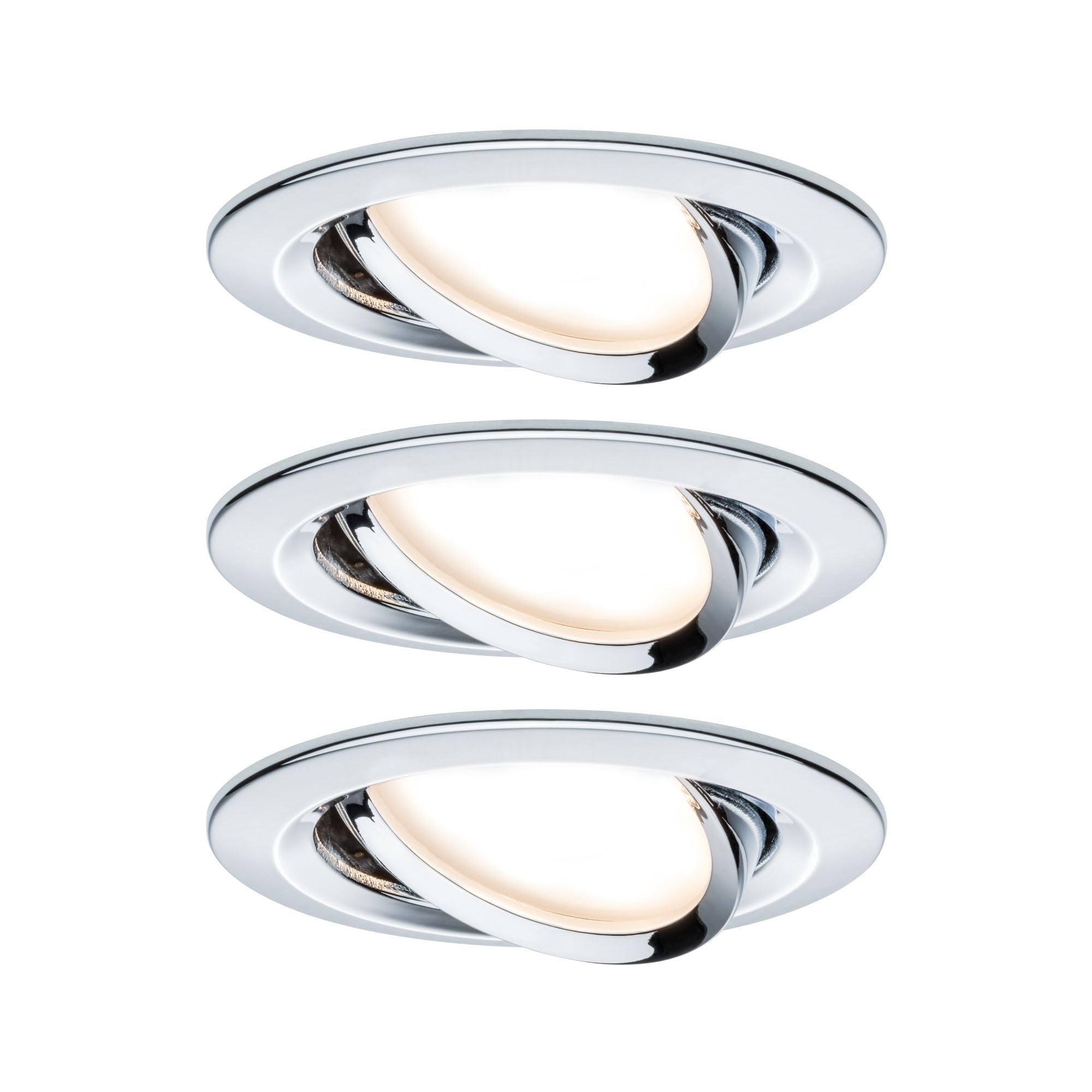 Paulmann 93880 Coin Slim LED Recessed Light Set 6W Chrome Dimmable