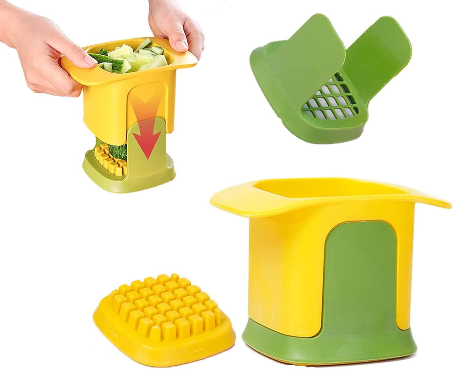 2in1 Vegetable Cutter Hand Pressure Vegetable Chopper