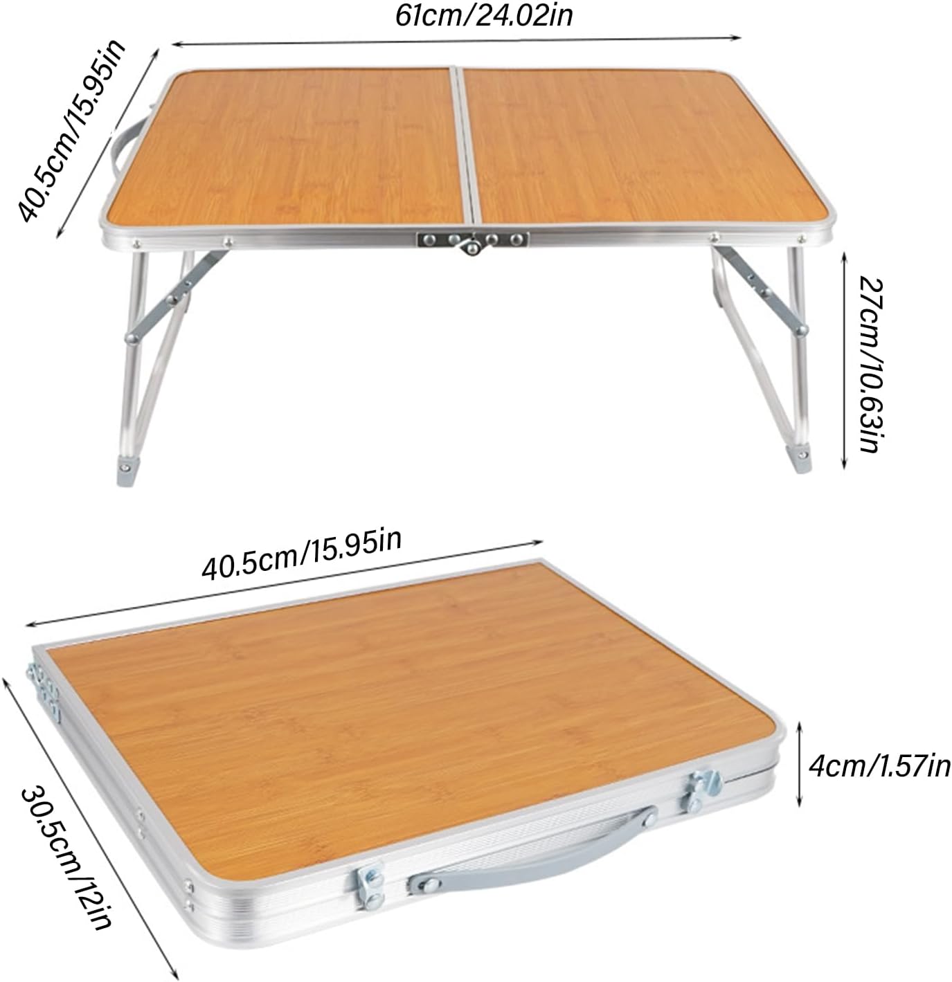 Outdoor Activity Portable Folding Table with Carry Handle Dining Desktop Picnics Tables Outdoor Folding