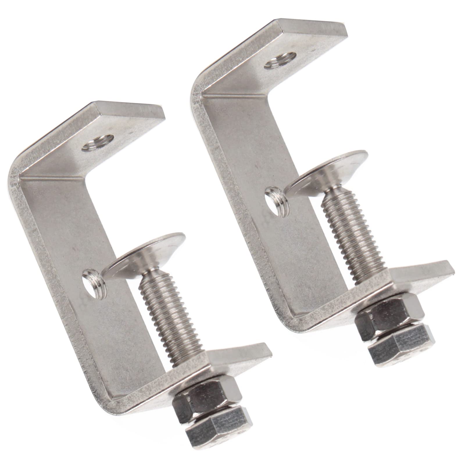 Kyien 2Pcs 304 Stainless Steel C Clamp 65MM Heavy Duty C Clamp Woodworking Building Tiger Clamp Adjustable Wide Jaw Opening C Clamp