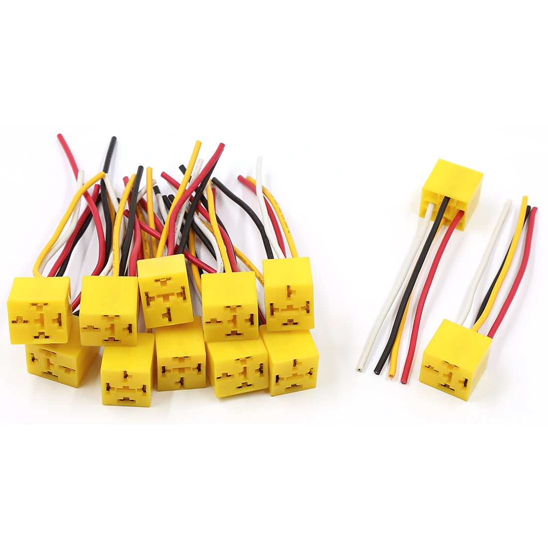 GJZIFGFWQ 12 Pcs 4 Pin 4 Wires Car Automotive Relay Socket Harness Connector