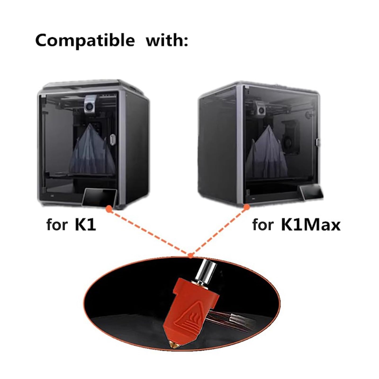 Zestaw Ceramicznego Bloku Grzejnego do Drukarki 3D CREALITY K1, 320 ℃ 600 Mm/s z mosiężną dyszą Termistora, Ceramika o Wysokiej Przewodności Cieplnej