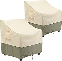 COSFLY Waterproof Patio Chair Covers 2 Pack - Fits 32W x 37D x 36H Outdoor Lounge Chairs, All-Weather UV Protection
