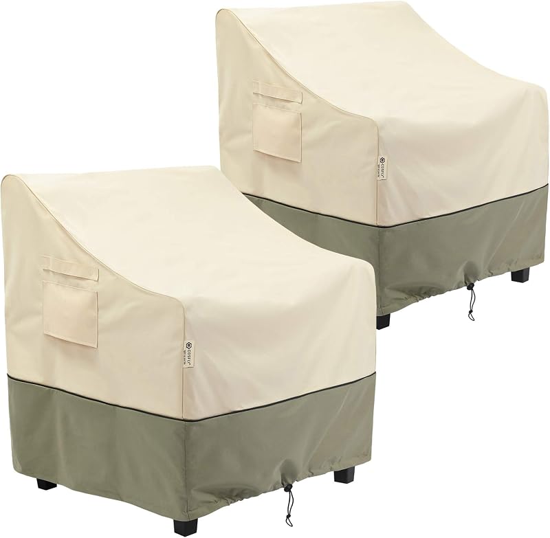 COSFLY Patio Furniture Chair Covers Waterproof, 32"W x 37"D x 36"H 2 Pack | Upgrade 600D Oxford, Heavy Duty, Fade & Tear Resistant, Windproof, All-Season UV Protected, Air Vent Prevent Condensation