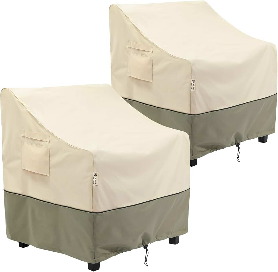 COSFLY Patio Furniture Chair Covers Waterproof, 32"W x 37"D x 36"H 2 Pack | Upgrade 600D Oxford, Heavy Duty, Fade &amp; Tear Resistant, Windproof, All-Season UV Protected, Air Vent Prevent Condensation