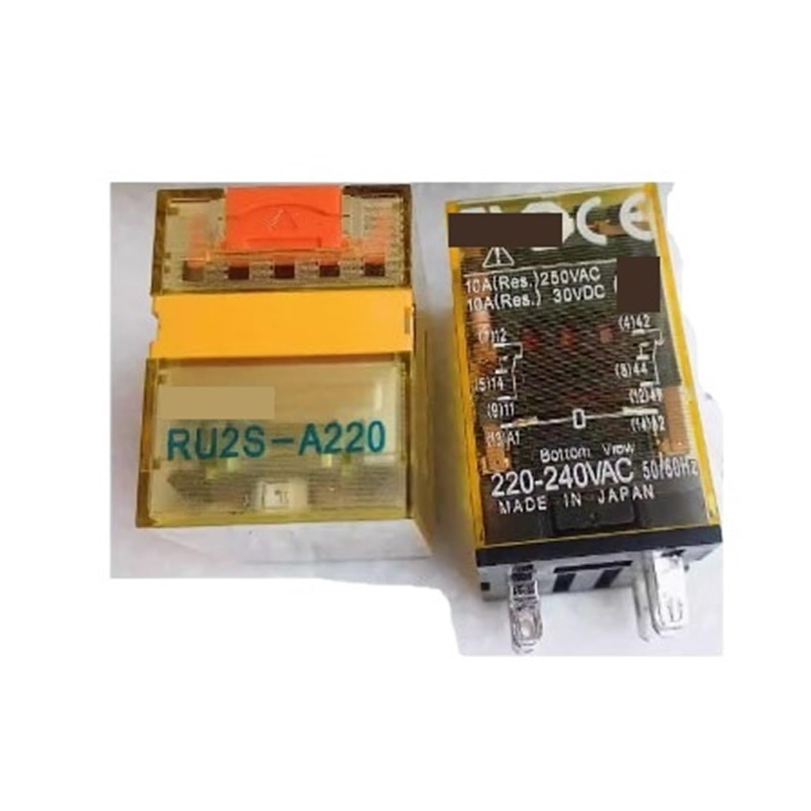 Relais RU2S-A220 pour remplacer un commutateur 8 broches défectueux en 220V 10A
