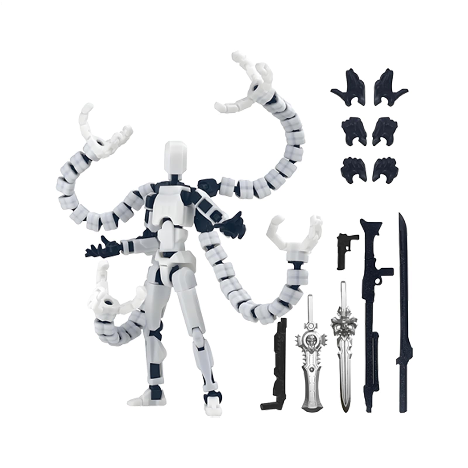 3d Printed Action Figure Pre-assembled, Multi-Jointed Movable Joint Robot Toys, Collectible Model Desktop Display Decorations For Office, Home, Photography Prop, Game Lovers Collectors Gift