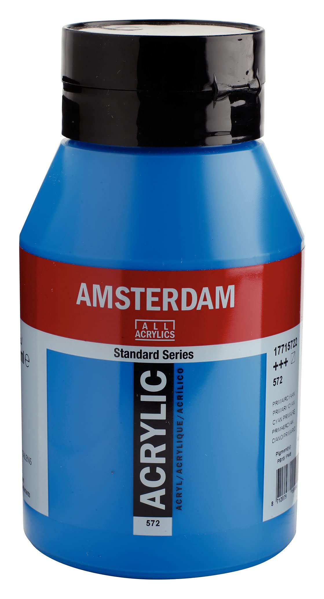 Amsterdam Standard Series Acrylic Jar 1000ml Primary Cyan 572 (17715722)