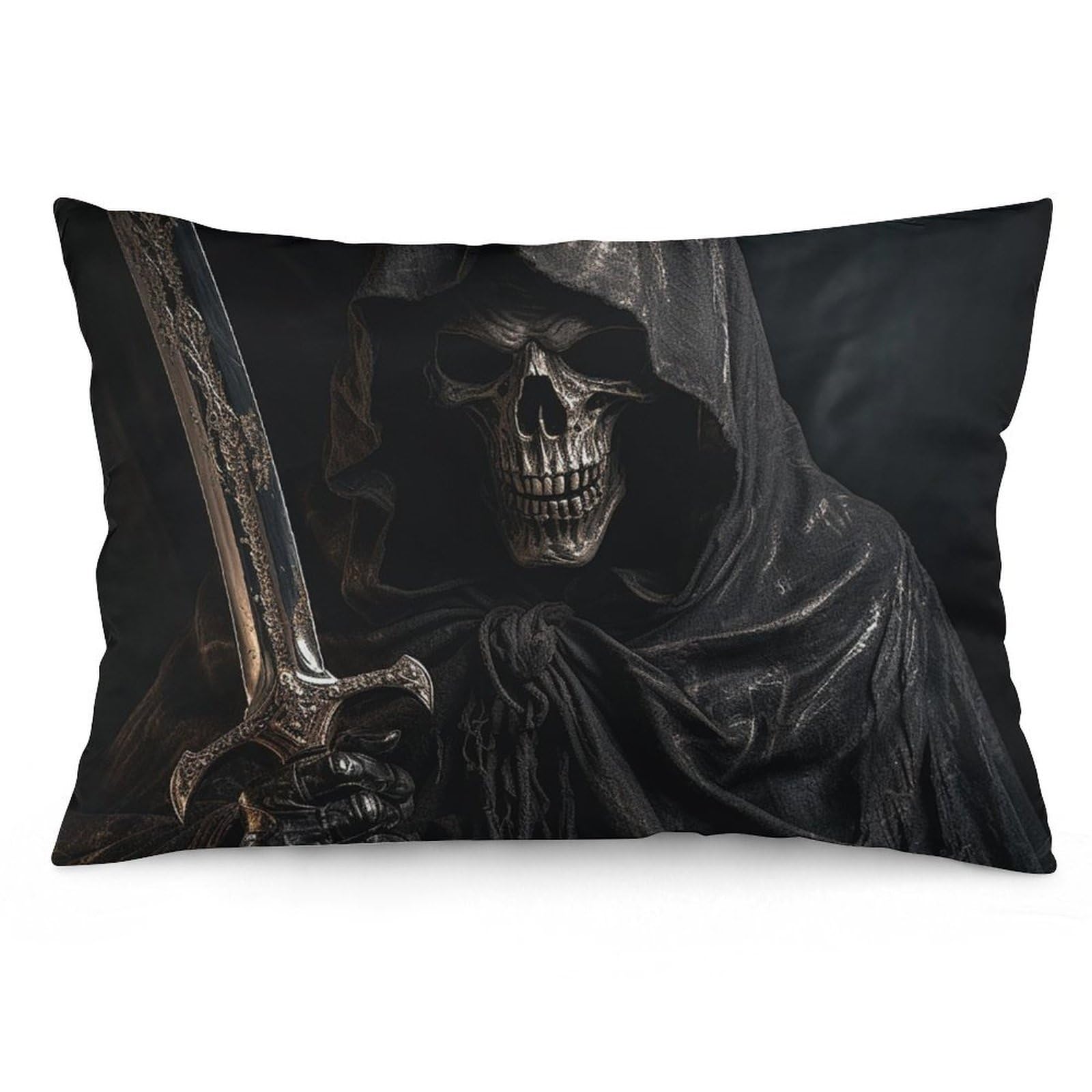 NTVOWPZO 2 Pack Decoration Throw Pillow Covers 20"x30" Pillowcases Covers Skeleton in Robe Pillowcases Modern Farmhouse Home Decor Sofa Cushions Covers for Couch Bed Living Room