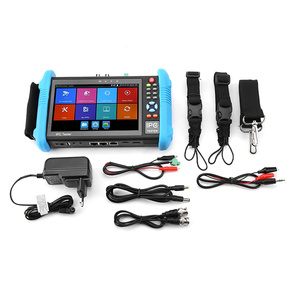 IP CCTV Tester Monitor, TVI CVI AHD CCTV Tester per l'installazione di telecamere di Sicurezza per Creare Report di Test(IPC-9800-Plus, Regolamenti Europei)