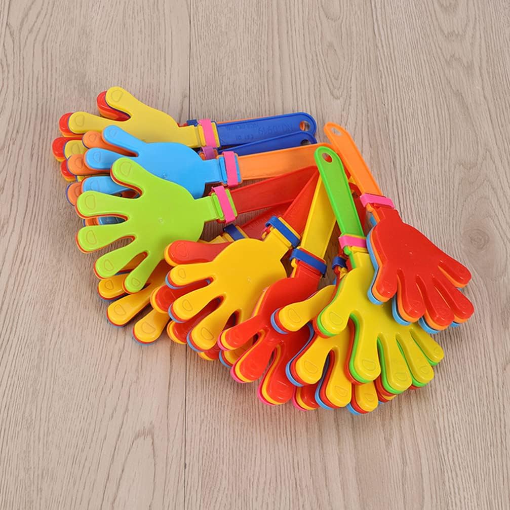 BESTOYARD Plastic Hand Clapper Toy Mini Hand Clappers Noisemakers Plastic Clapping Hands Toys Party Birthday Wedding Events Favors 24pcs : Toys & Games
